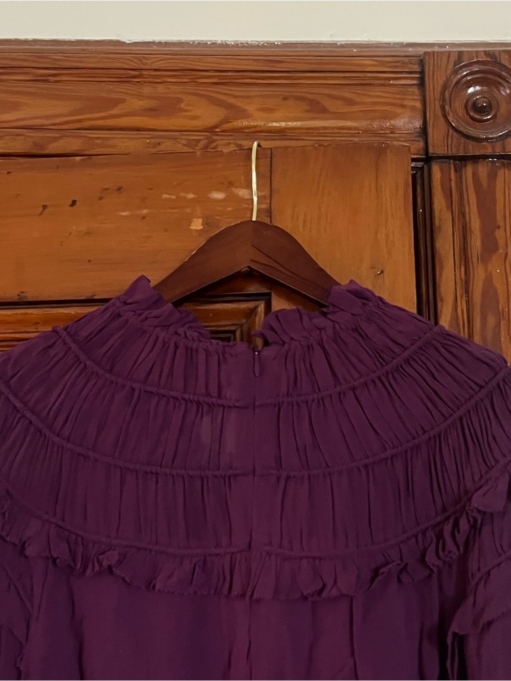Farm Rio Purple Ruffled Long-Sleeve Blouse - Picture 5 of 6